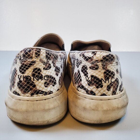 Vionic Dinora Leopard Snake Platform Leather Slip On Animal Print 8.5 Womens - Picture 4 of 12